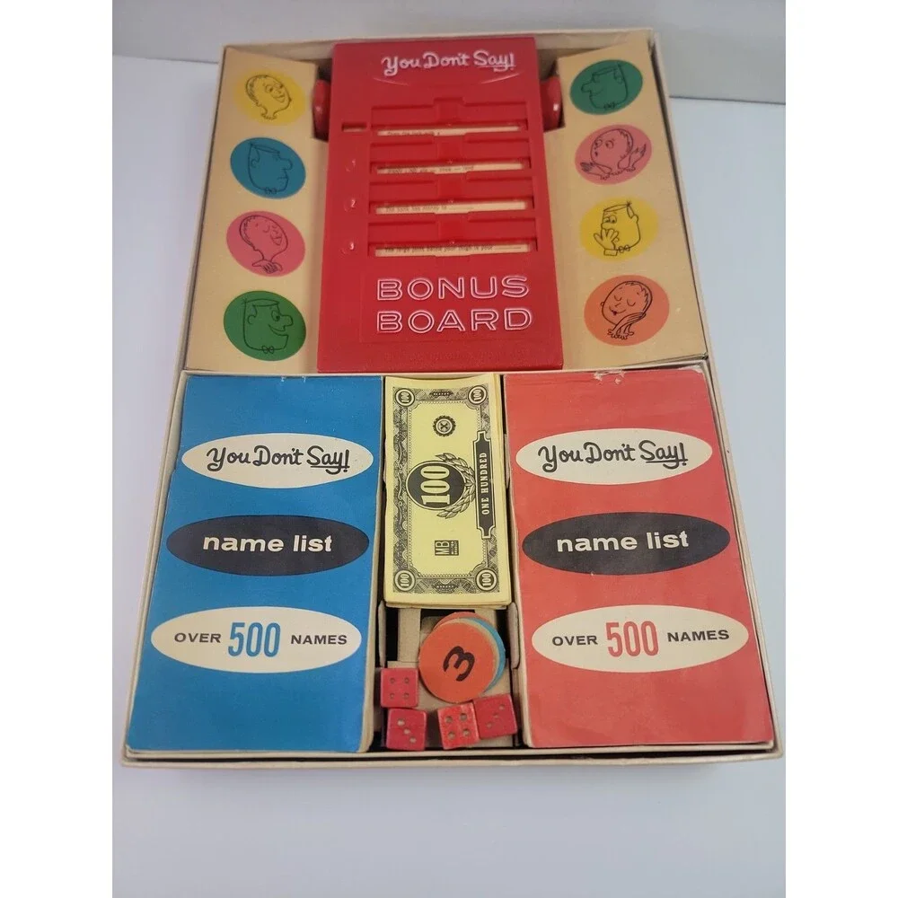 You Don’t Say! Game (1963 Milton Bradley) – Complete w/ Bonus Board & Tokens